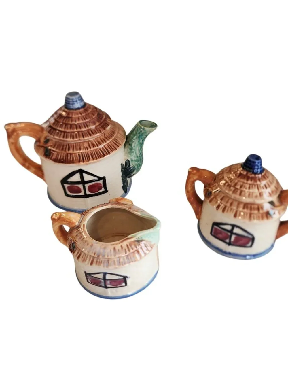 Vintage Occupied Japan Cottage-Style Tea Set 1940s Hand-Painted